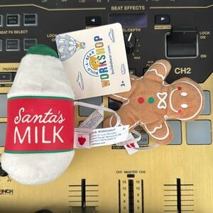 Build a Bear Teddy Bear Accessory - Plush Santa's Milk and Cookies Wristie - NEW